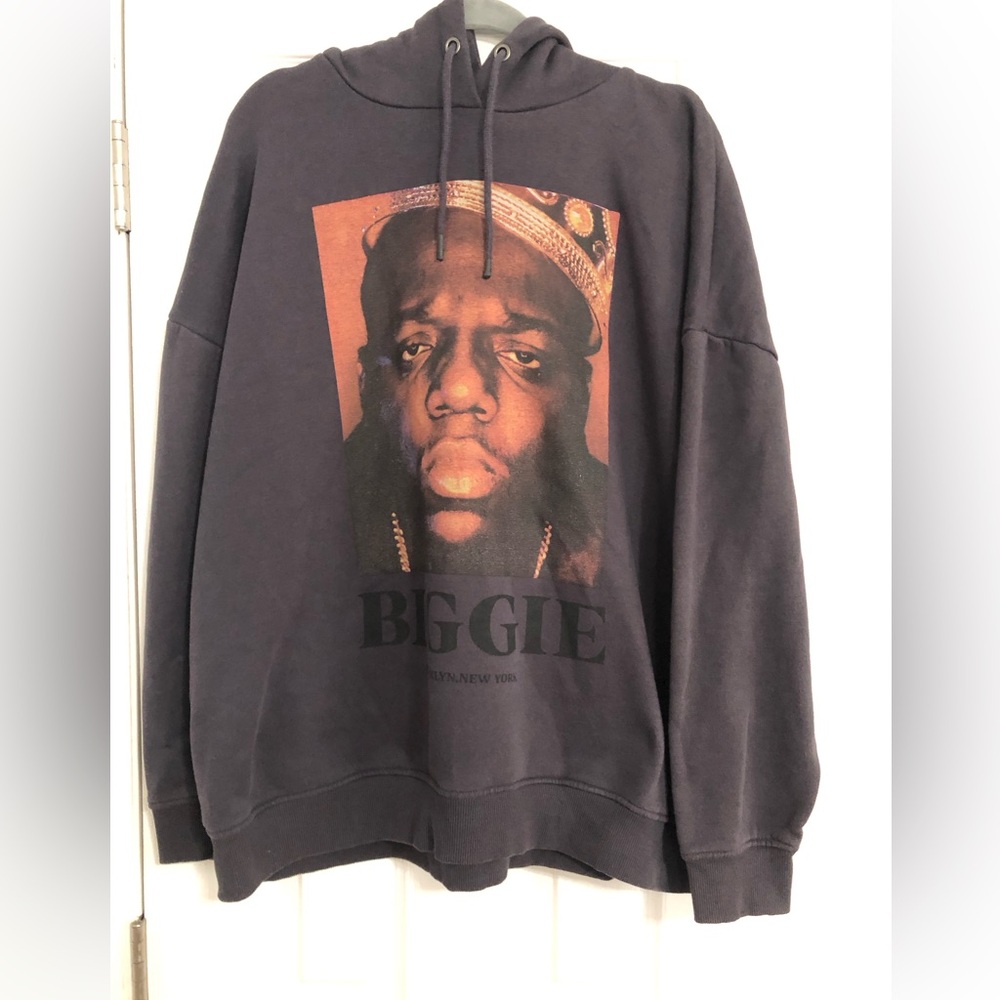 The‎ Notorious BIG grey hooded sweatshirt Brooklyn New York size large adult
